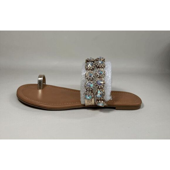Thalia Sodi Women's Joya Flat Sandals - Light Gold Metallic 8.5M - Picture 3 of 8